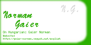 norman gaier business card